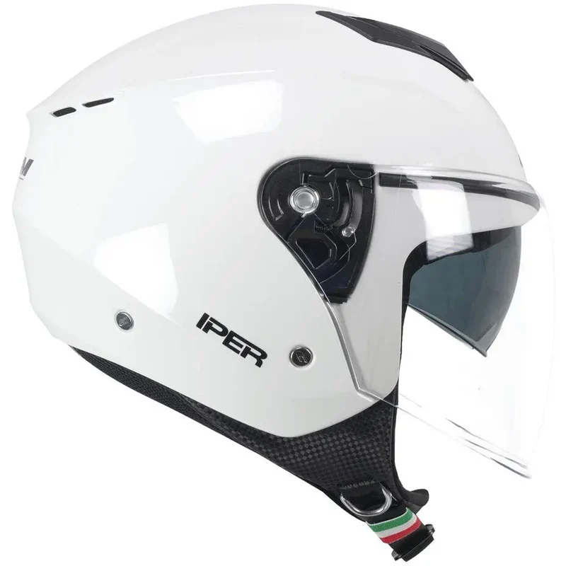 CGM 126A IPER MONO Caschi Da Moto Jet Bianco
