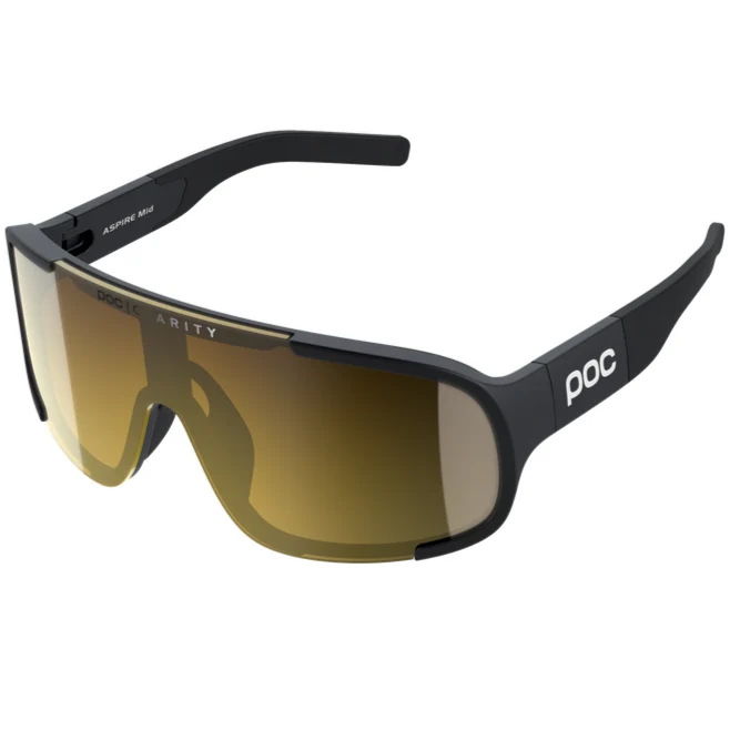 Occhiali Poc Aspire Mid - Uranium Black Clarity Road Partly Sunny Gold