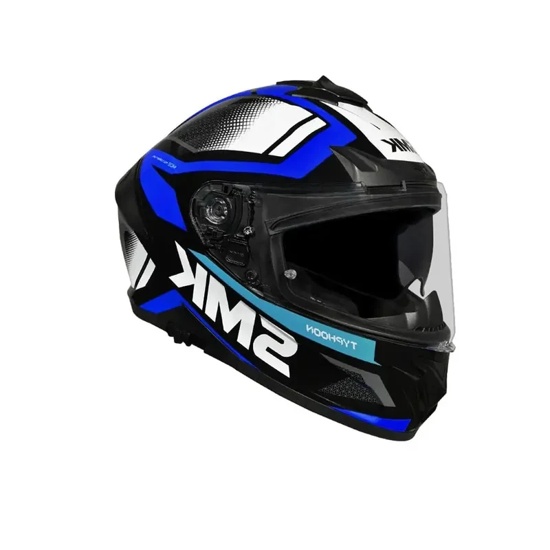 SMK TYPHOON THORN GL251 INTEGRALE CASCHI DI MOTO NERO BLU BIANCO