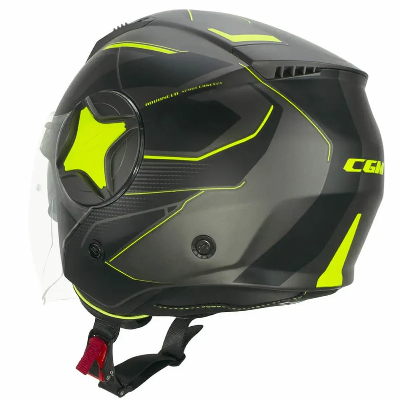 CGM 169G LI SPORT JET GRAFITE CASCHI DI MOTO GIALLO FLUO SATINATO