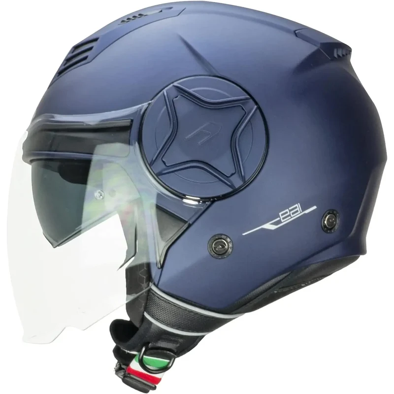CGM 169A ILLI MONO DEMI JET CASCHI DI MOTO PACO BLU SATINATO