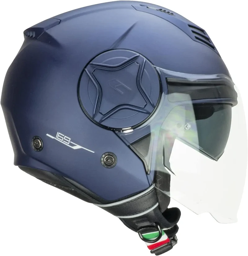 CGM 169A ILLI MONO DEMI JET CASCHI DI MOTO PACO BLU SATINATO