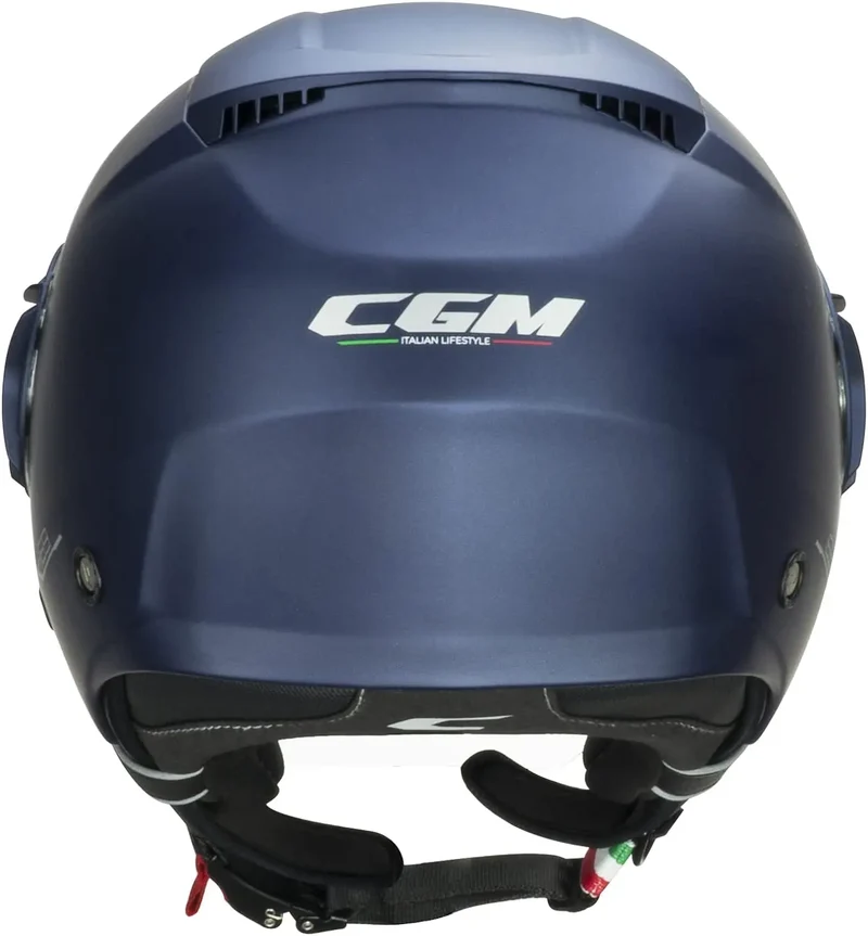 CGM 169A ILLI MONO DEMI JET CASCHI DI MOTO PACO BLU SATINATO