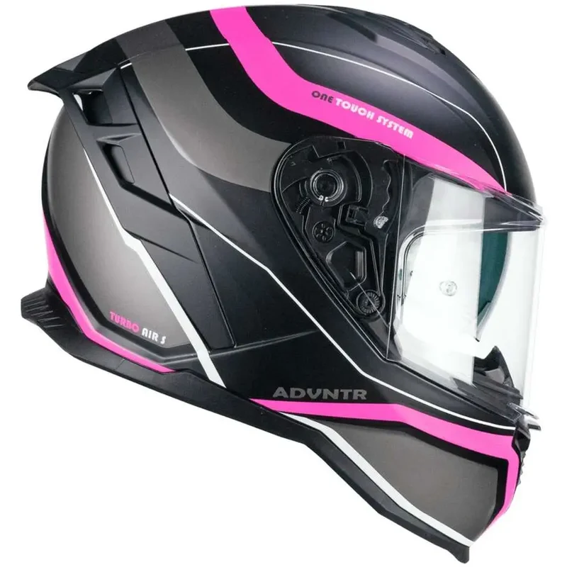 CGM 363X SHOT RUN INTEGRALI CASCHI DI MOTO NERO FUCSIA FLUO OPACO