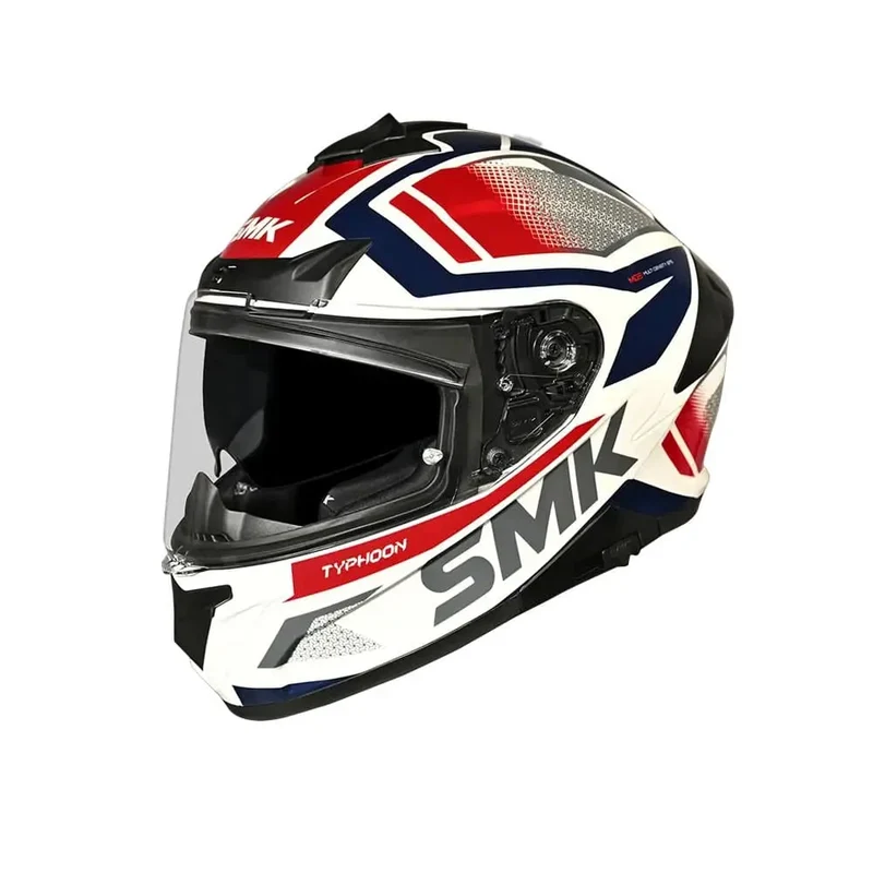 SMK TYPHOON THORN GL136 INTEGRALE CASCHI DI MOTO BIANCO BLU ROSSO