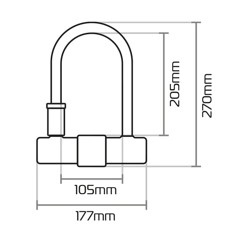 Oxford Lucchetto a U Magnum (177x270mm) con staffa