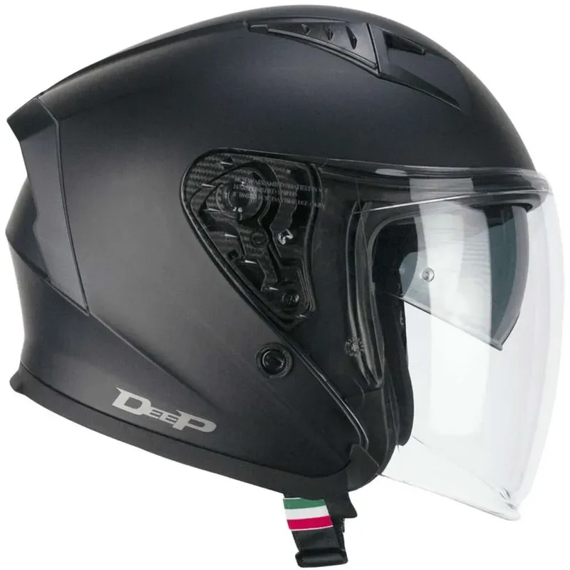 CGM 127A DEEP MONO JET CASCHI D MOTO NERO OPACO