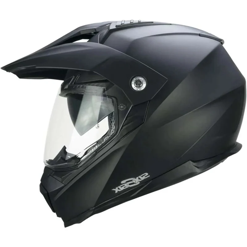 CGM 666A TWIN MONO INTEGRALI AVVENTURA CASCHI DI MOTO NERO OPACO