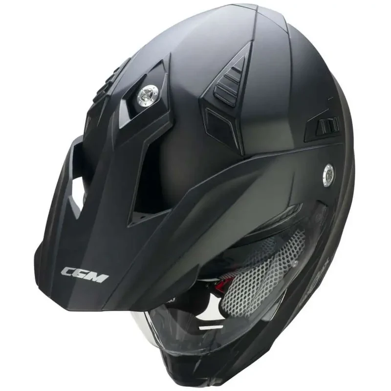 CGM 666A TWIN MONO INTEGRALI AVVENTURA CASCHI DI MOTO NERO OPACO