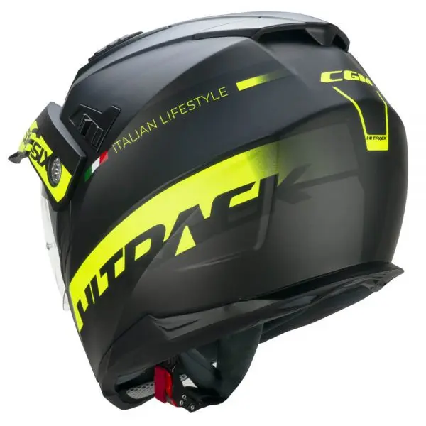 CGM 666S TWIN HITRACK INTEGRALI AVVENTURA CASCHI DI MOTO NERO GIALLO FLUO OPACO