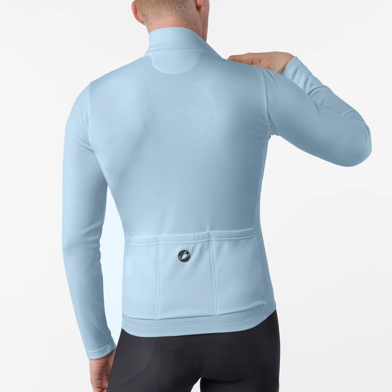 Maglia maniche lunghe Castelli Competizione Thermal - Azzurro