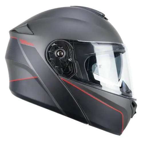 CGM 568X BER CITY MODULARE CASCHI DI MOTO GRAFITE ROSSO SATINATO