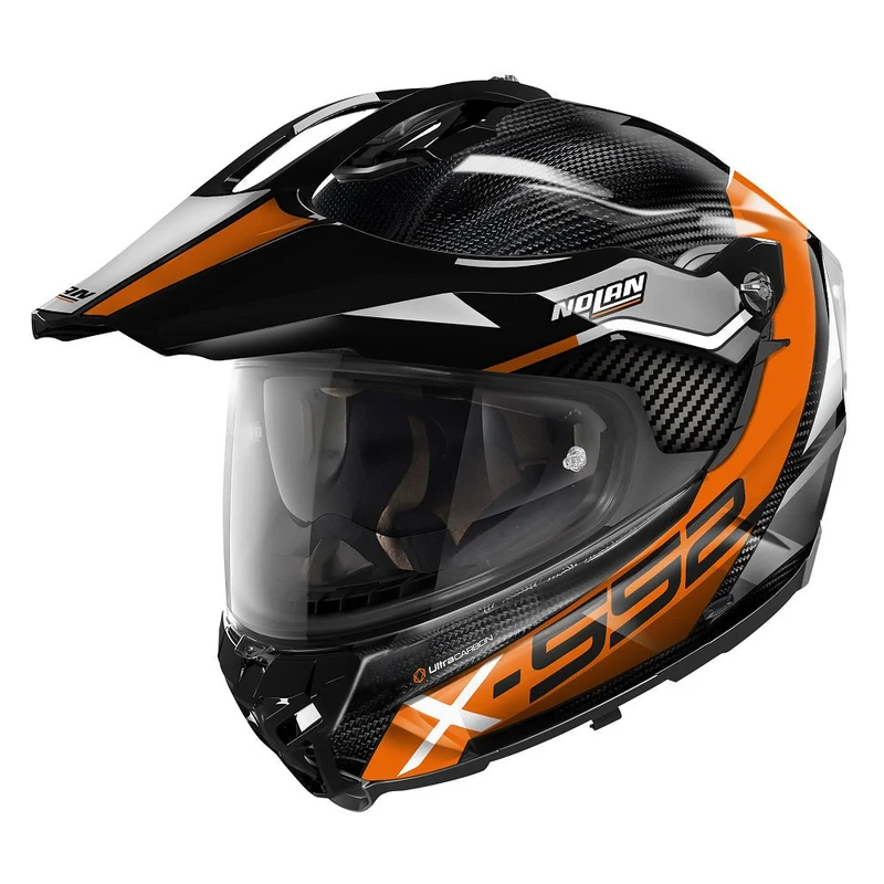 CASCO UNDURO X-LITE X-552 ULTRA CARBONIO ARANCIO DINAMO N-CO 023