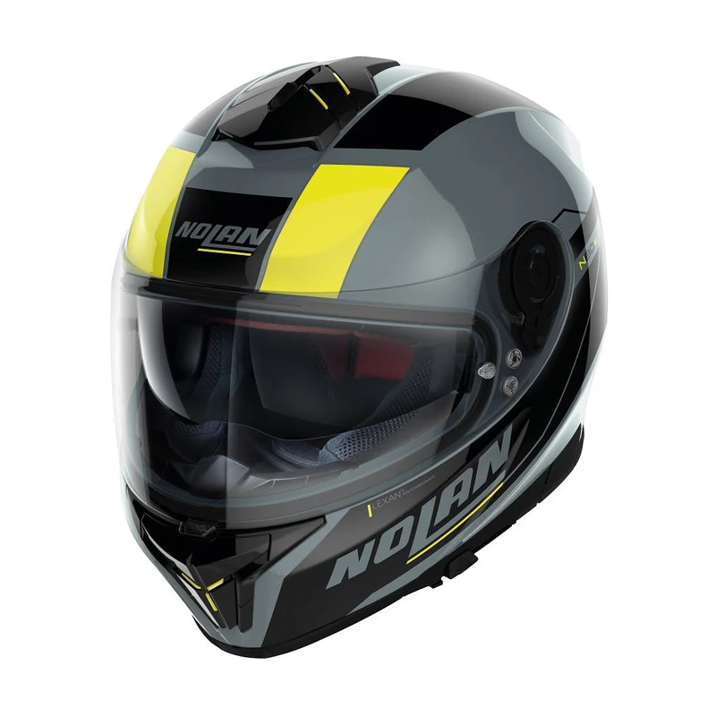 CASCO INTEGRALE NOLAN N80-8 MANDRAKE N-COM 048 GRIGIO GIALLO NERO LUCIDO