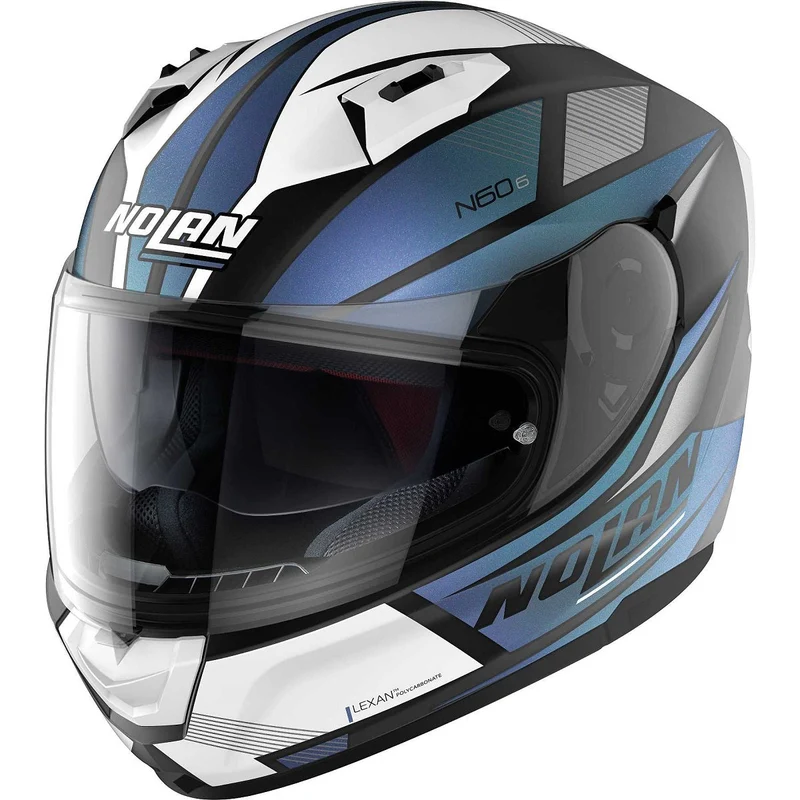 CASCO NOLAN INTEGRALE N60-6 DOWNSHIFT 039 BLU NERO BIANCO OPACO