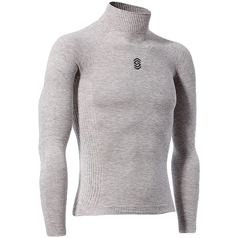 Maglia intima manica lunga collo alto Silverskin Stay Warm - Grigio