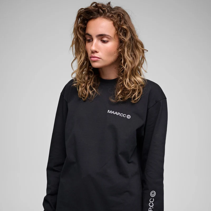 T-shirt maniche lunghe Maap Essentials CC - Nero