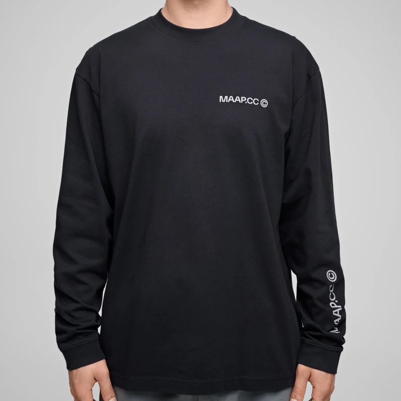 T-shirt maniche lunghe Maap Essentials CC - Nero