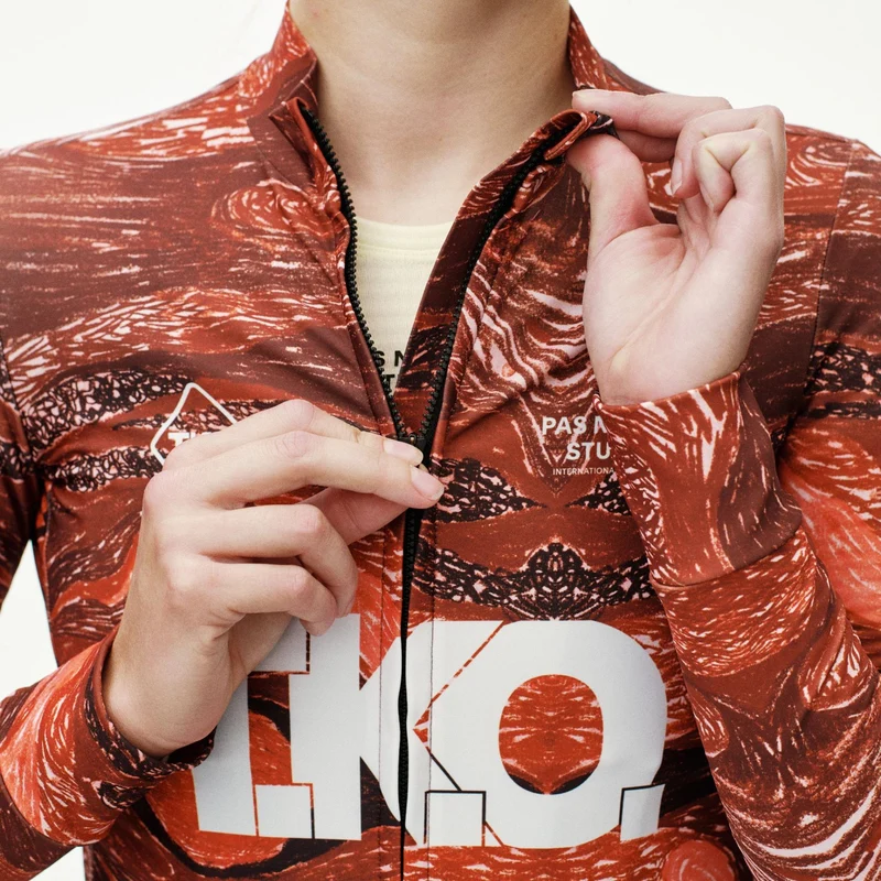 Maglia donna maniche lunghe Pas Normal Studios T.K.O. Mechanism - Rosso