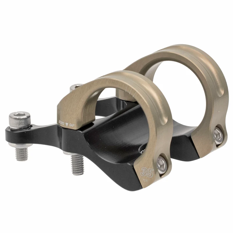 Attacco manubrio Renthal Integra 35 RISE 0mm - Nero oro