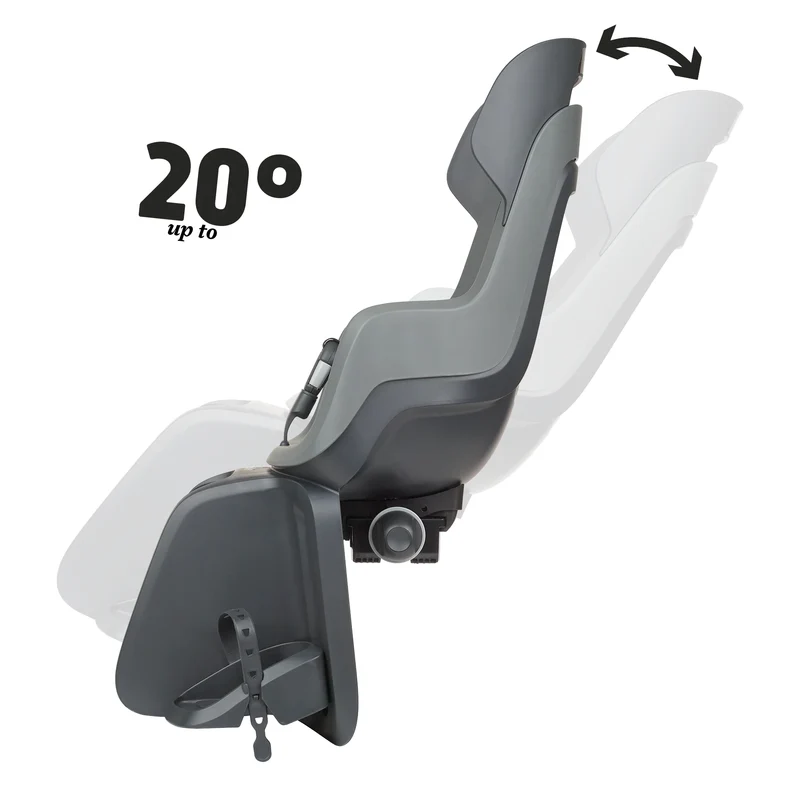Seggiolino posteriore Bobike Go Maxi Carrier Reclinable - Grigio