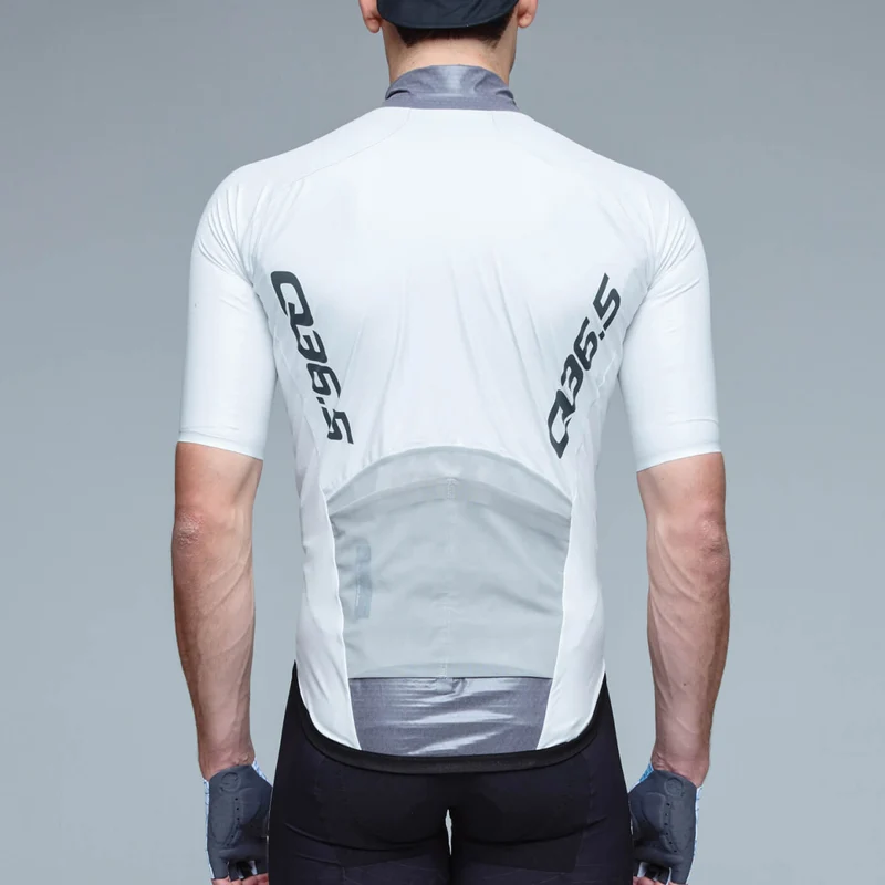 Maglia Q36.5 Pro Cycling Team Rain Shell Aero - Bianco