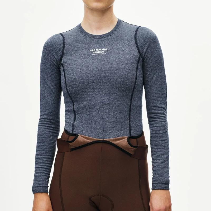 Maglia intima donna maniche lunghe Pas Normal Studios Thermal - Blu