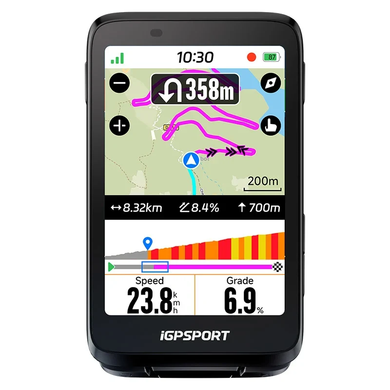 Ciclocomputer gps iGPSPORT BiNavi - Nero