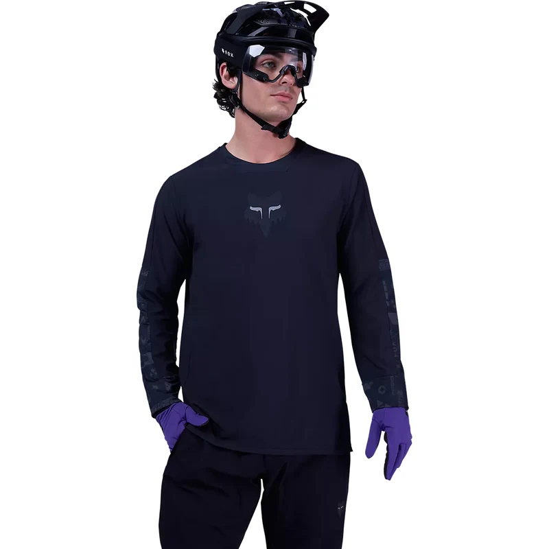 Maglia maniche lunghe Fox Defend Thermal Lunar - Nero giallo