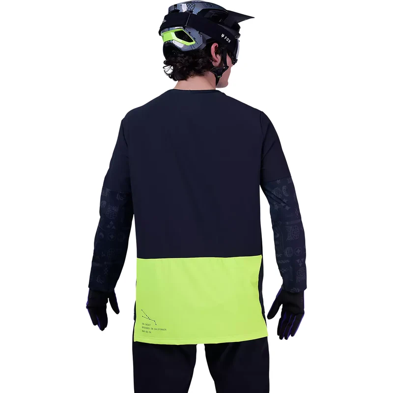 Maglia maniche lunghe Fox Defend Thermal Lunar - Nero giallo