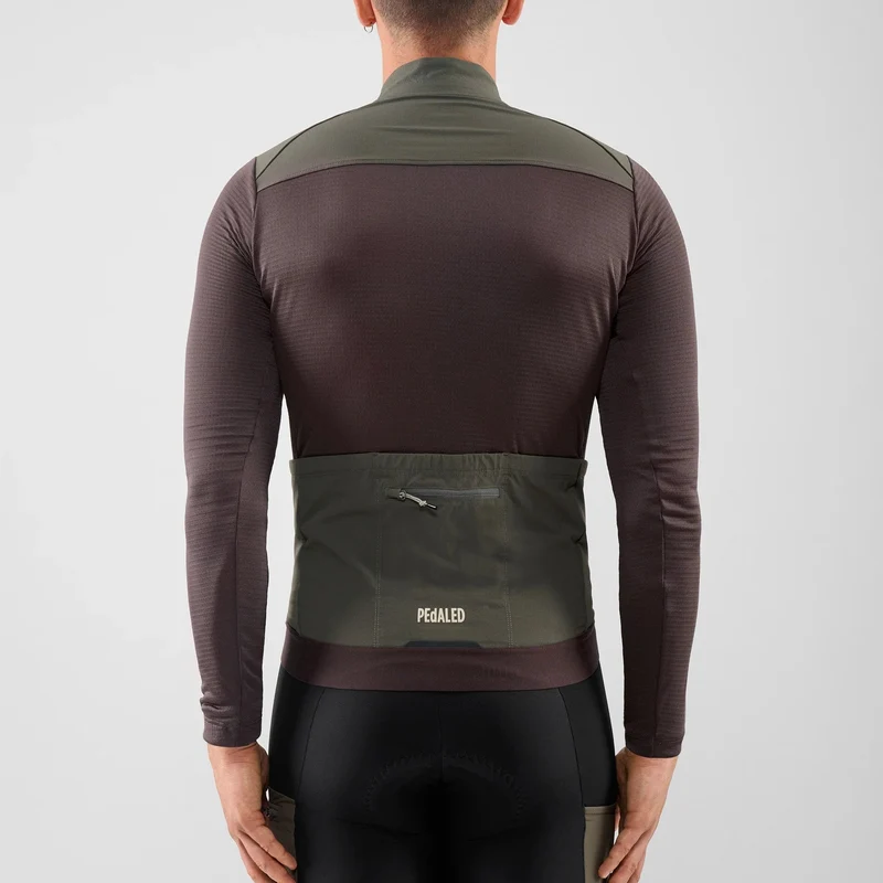 Maglia maniche lunghe Pedaled Odyssey Windblock Merino - Viola