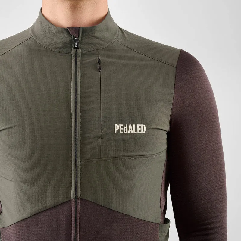 Maglia maniche lunghe Pedaled Odyssey Windblock Merino - Viola