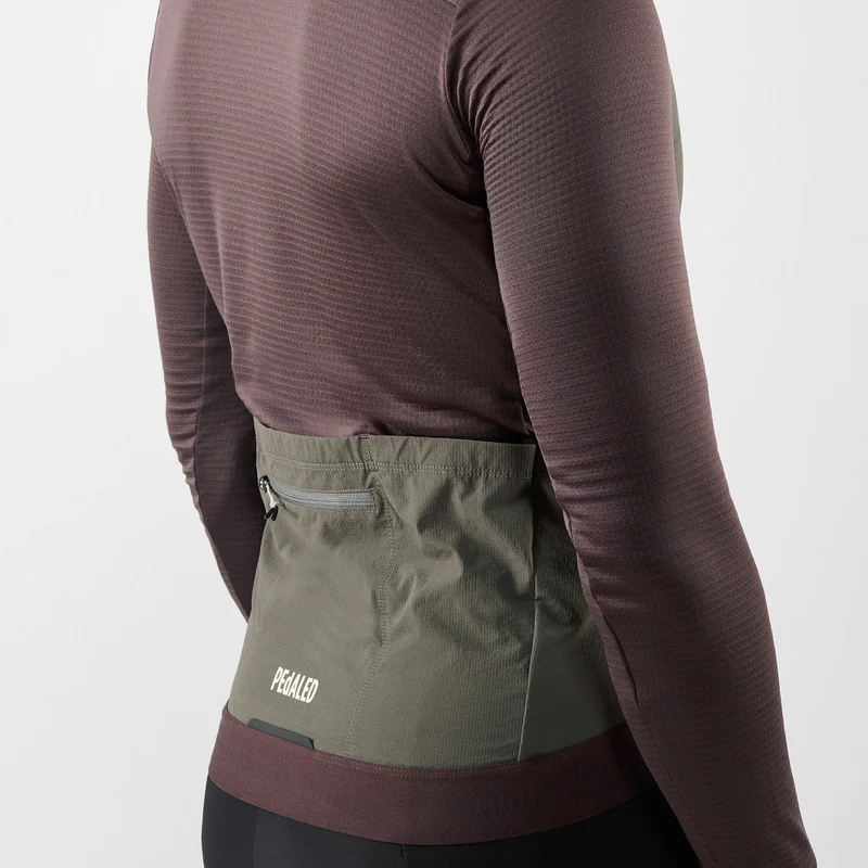 Maglia maniche lunghe Pedaled Odyssey Windblock Merino - Viola