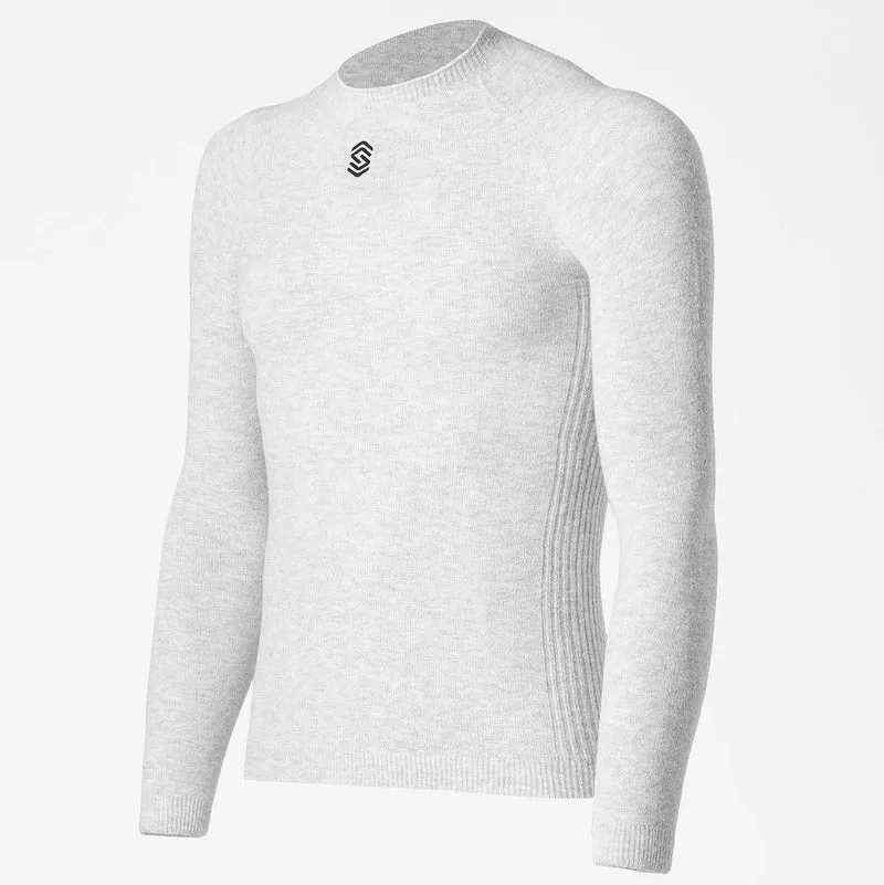 Maglia intima manica lunga Silverskin Stay Fresh - Grigio chiaro
