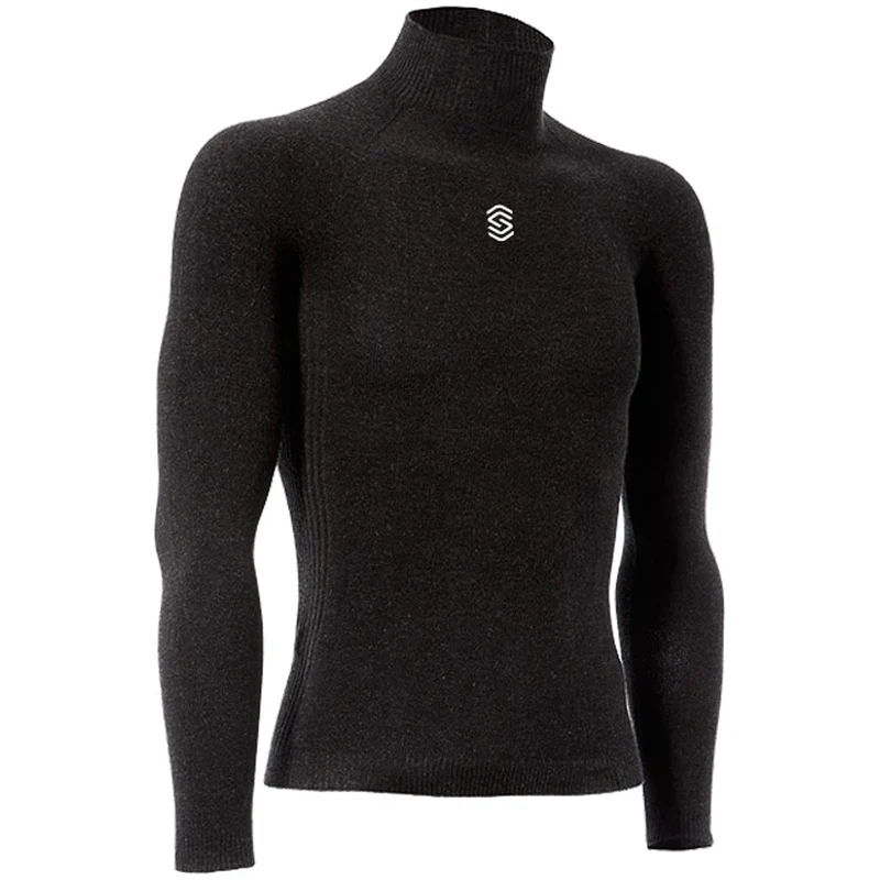 Maglia intima manica lunga collo alto Silverskin X-Warm - Grigio scuro