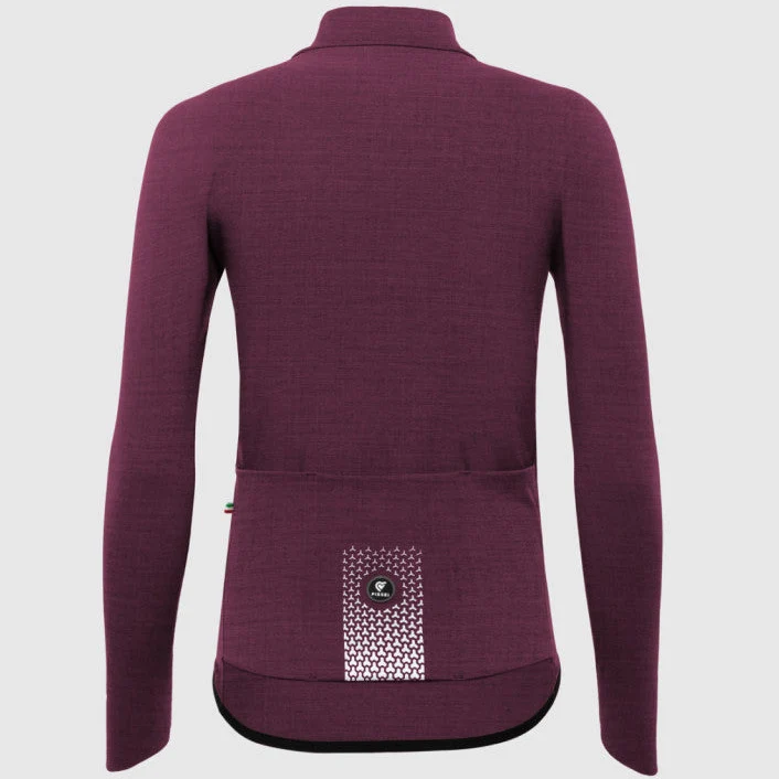 Maglia maniche lunghe donna Pissei Primapelle - Bordeaux melange