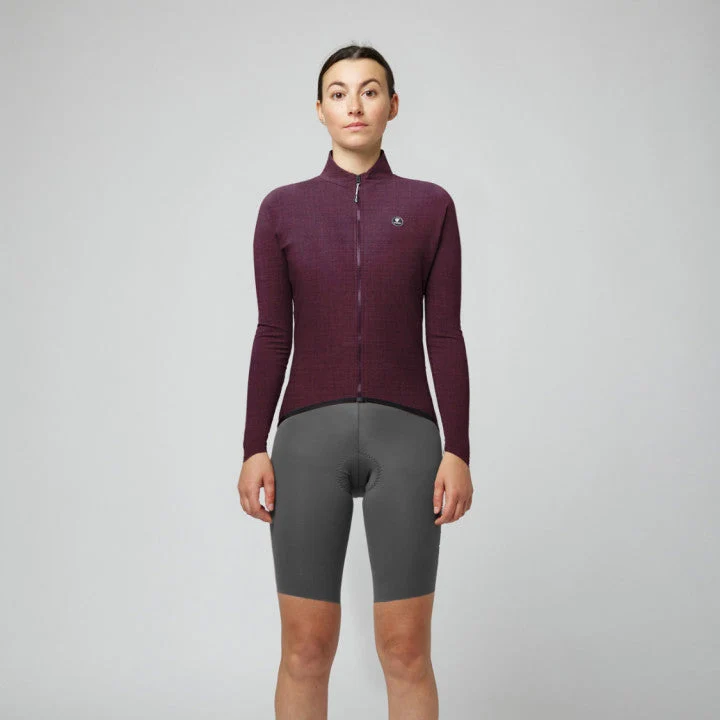 Maglia maniche lunghe donna Pissei Primapelle - Bordeaux melange