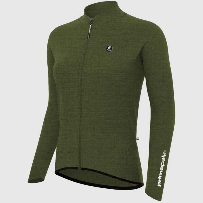 Maglia maniche lunghe donna Pissei Primapelle - Verde melange