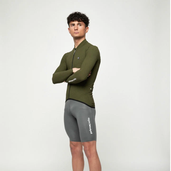 Maglia maniche lunghe Pissei Primapelle - Verde melange