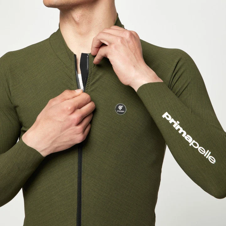 Maglia maniche lunghe Pissei Primapelle - Verde melange