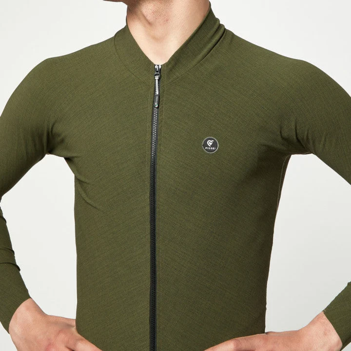 Maglia maniche lunghe Pissei Primapelle - Verde melange