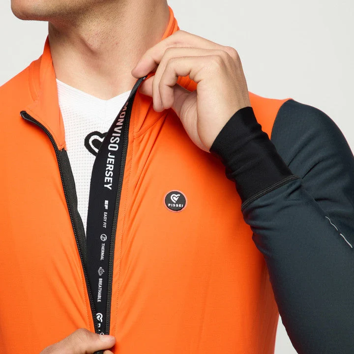 Maglia maniche lunghe Pissei Monviso - Arancio grigio