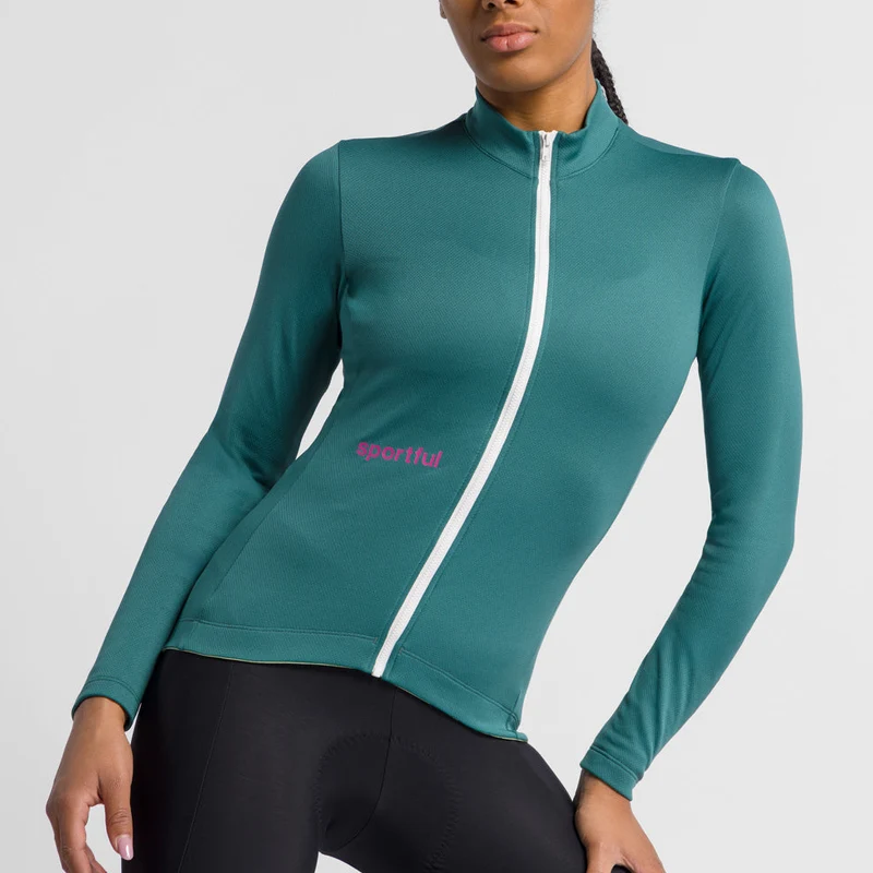 Maglia donna maniche lunghe Sportful Classic Thermal - Verde scuro