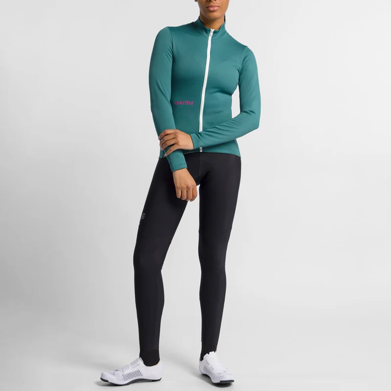 Maglia donna maniche lunghe Sportful Classic Thermal - Verde scuro