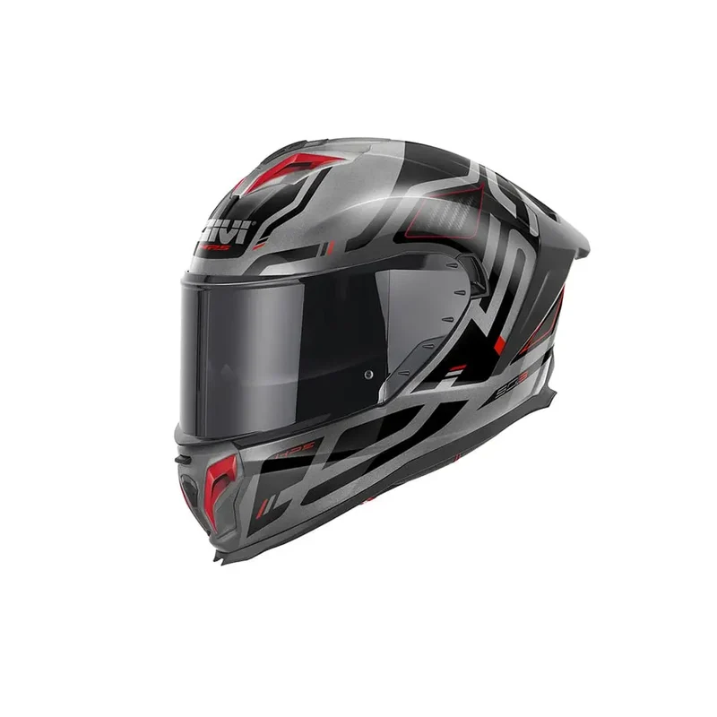 GIVI H503 QUASAR INTEGRALE CASCHI DI MOTO TITANIO ROSSO NERO