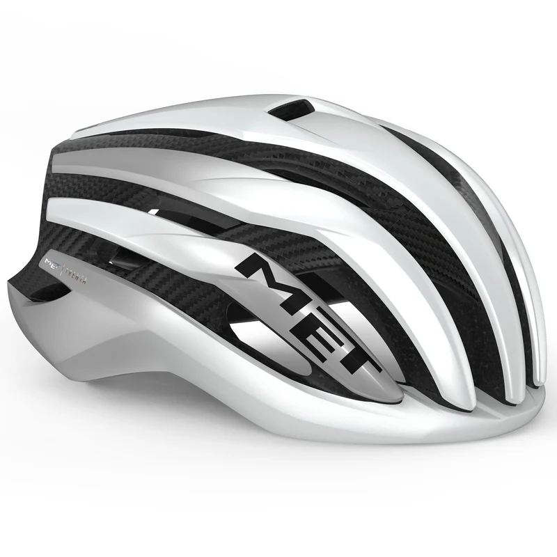 Casco Met Trenta 3K Carbon Mips - Bianco