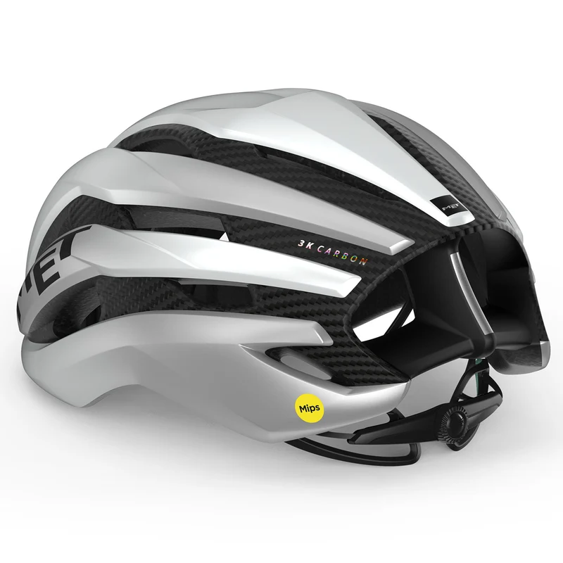 Casco Met Trenta 3K Carbon Mips - Bianco