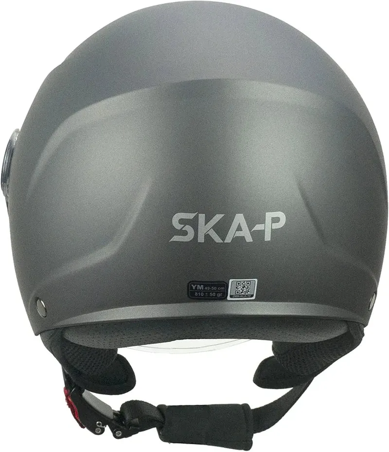 SKA-P 2MH FUN MONO JR Moto Jet Bambini Caschi Antracite Satinato