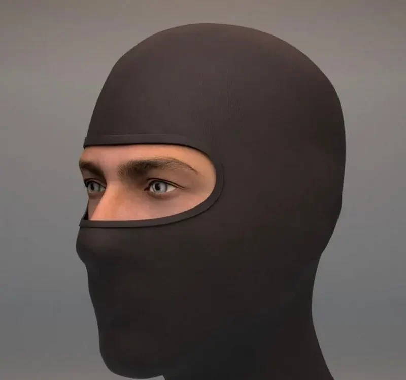 Balaclava Nero Sottocasco cotone