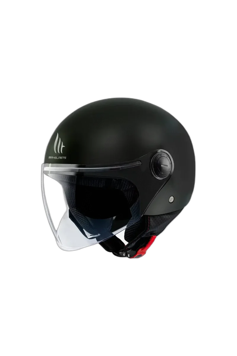 MT STREET S SOLID A1 CASCHI DI MOTO NERO LUCIDA
